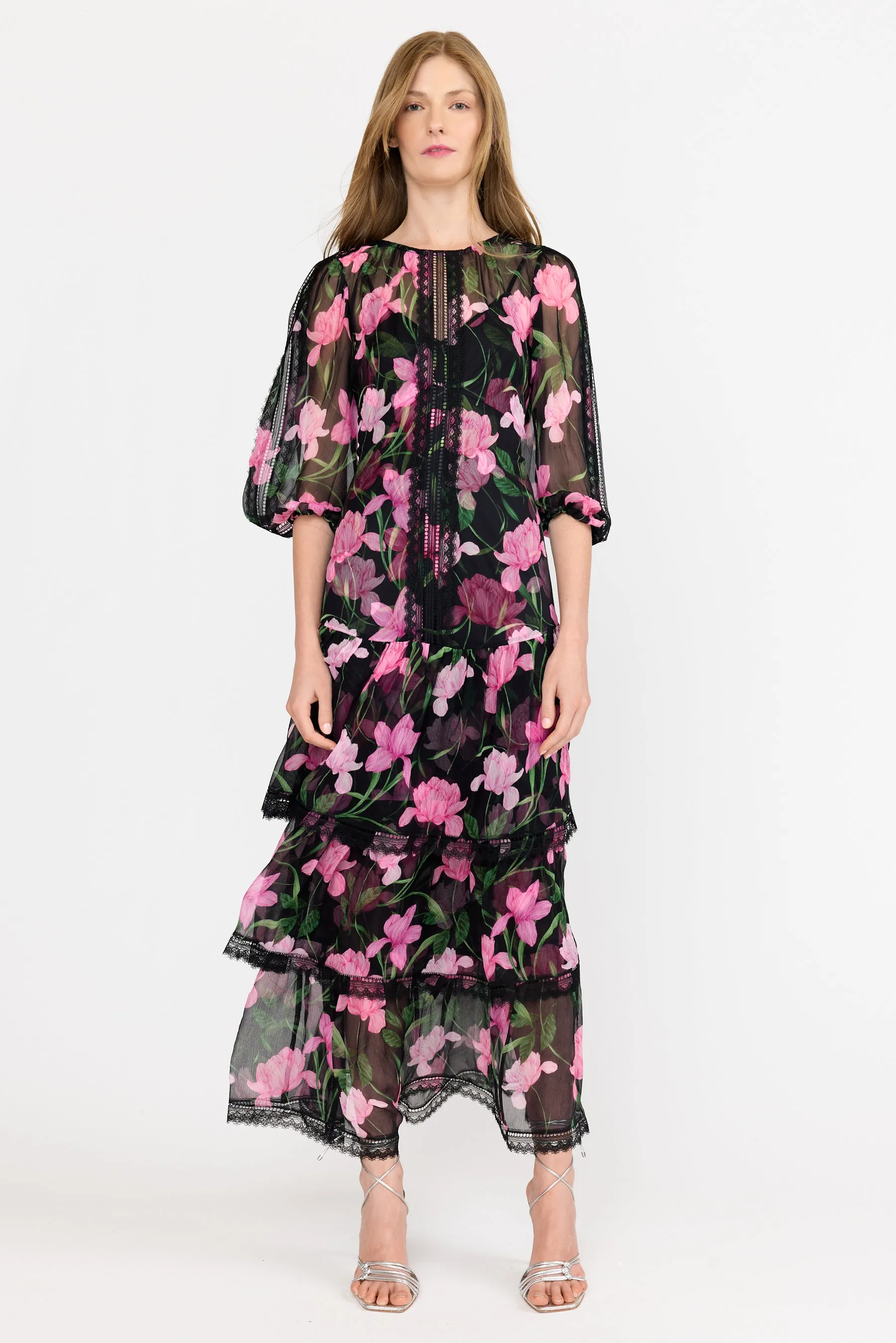 Nina Dress - Onyx Florette sold by Christy Lynn product image thumbnail 4