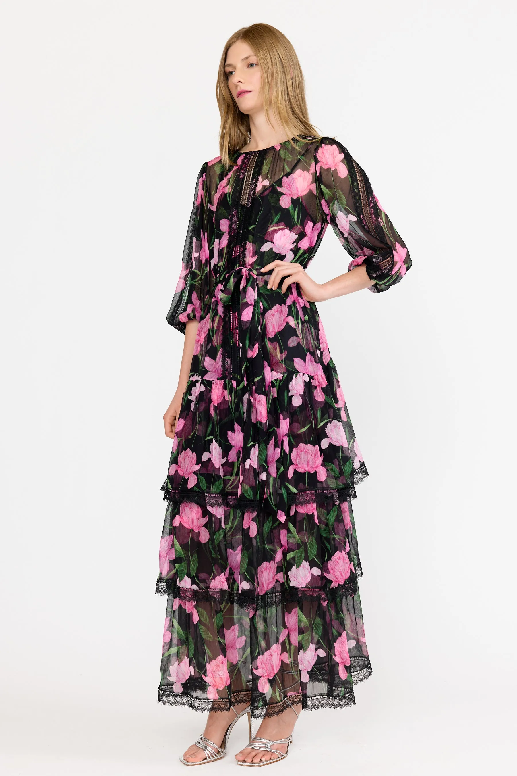 Nina Dress - Onyx Florette sold by Christy Lynn product image thumbnail 3