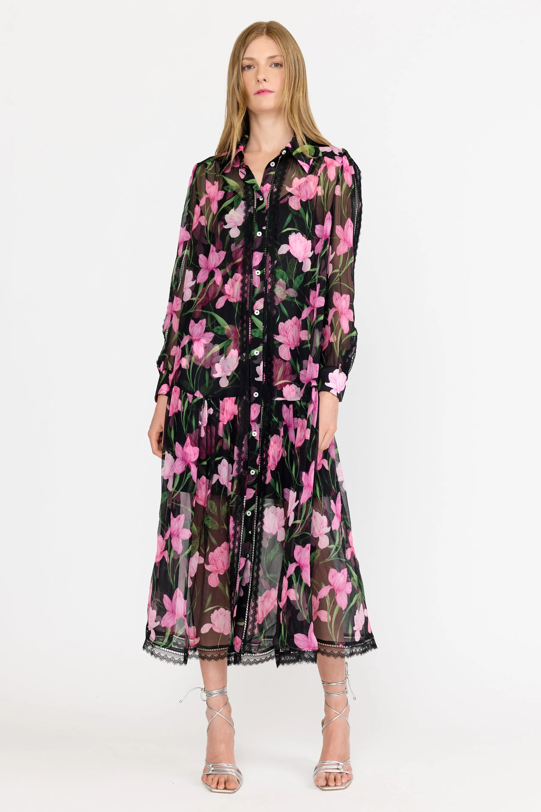 Kristina Dress - Onyx Florette sold by Christy Lynn