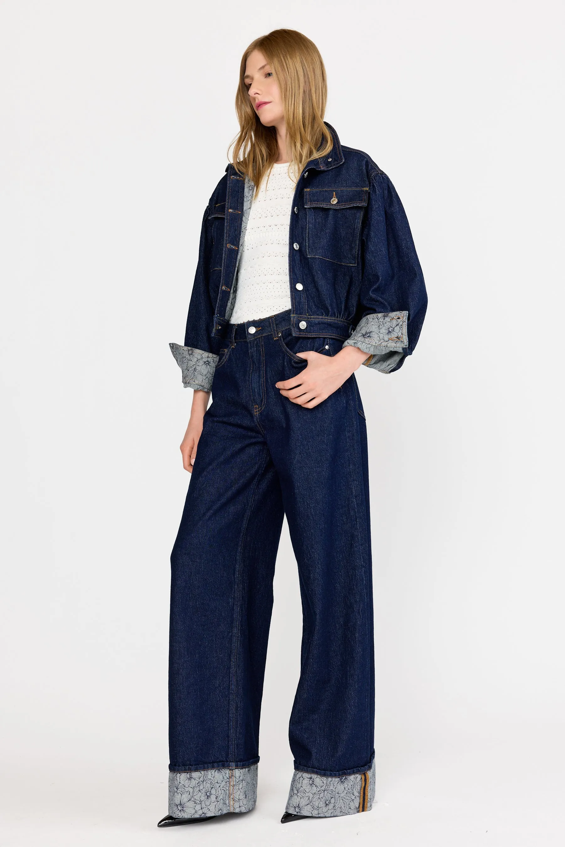 Monroe Jacket - Etched Indigo sold by Christy Lynn product image thumbnail 5