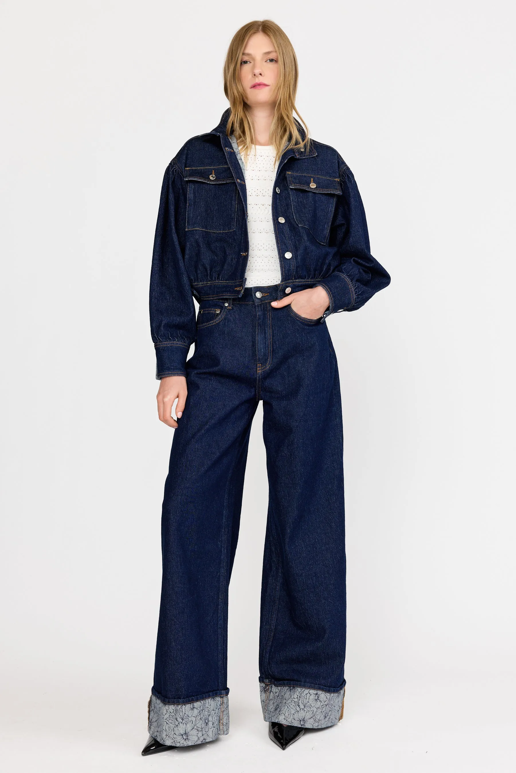 Monroe Jacket - Etched Indigo sold by Christy Lynn product image thumbnail 2