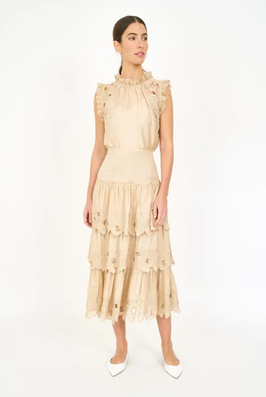 Etta Skirt - Champagne sold by Christy Lynn