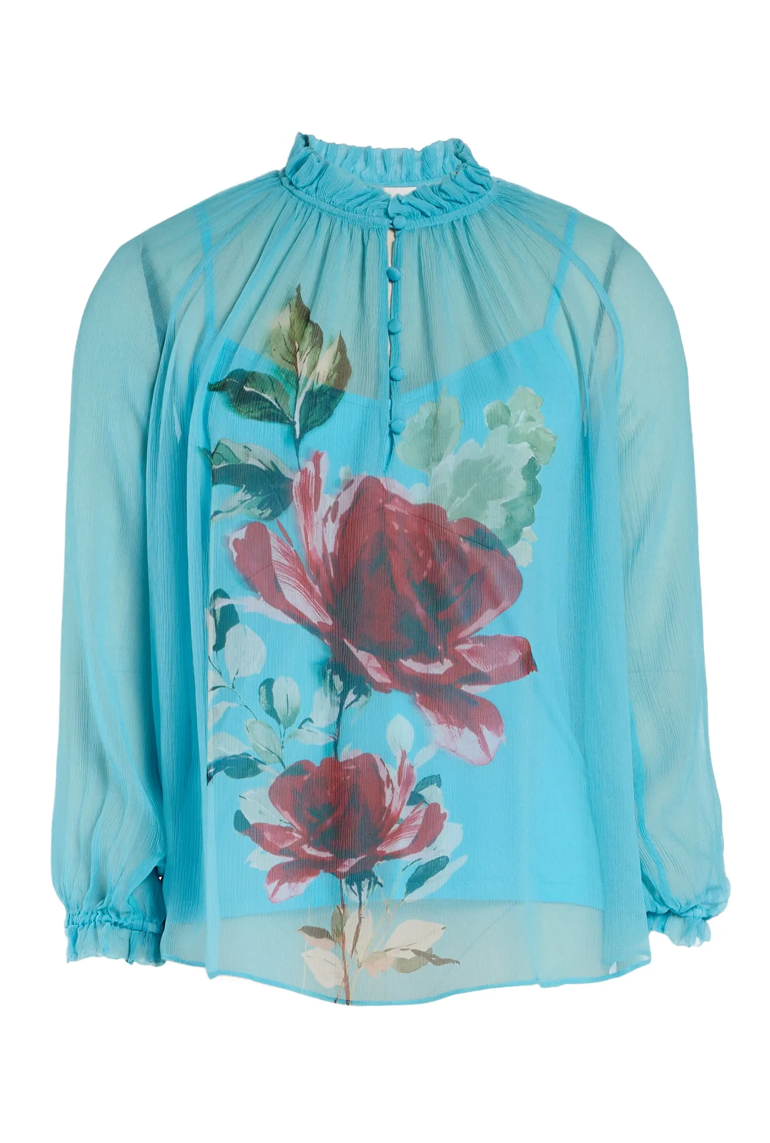 Karla Blouse - Turquoise Rose sold by Christy Lynn
