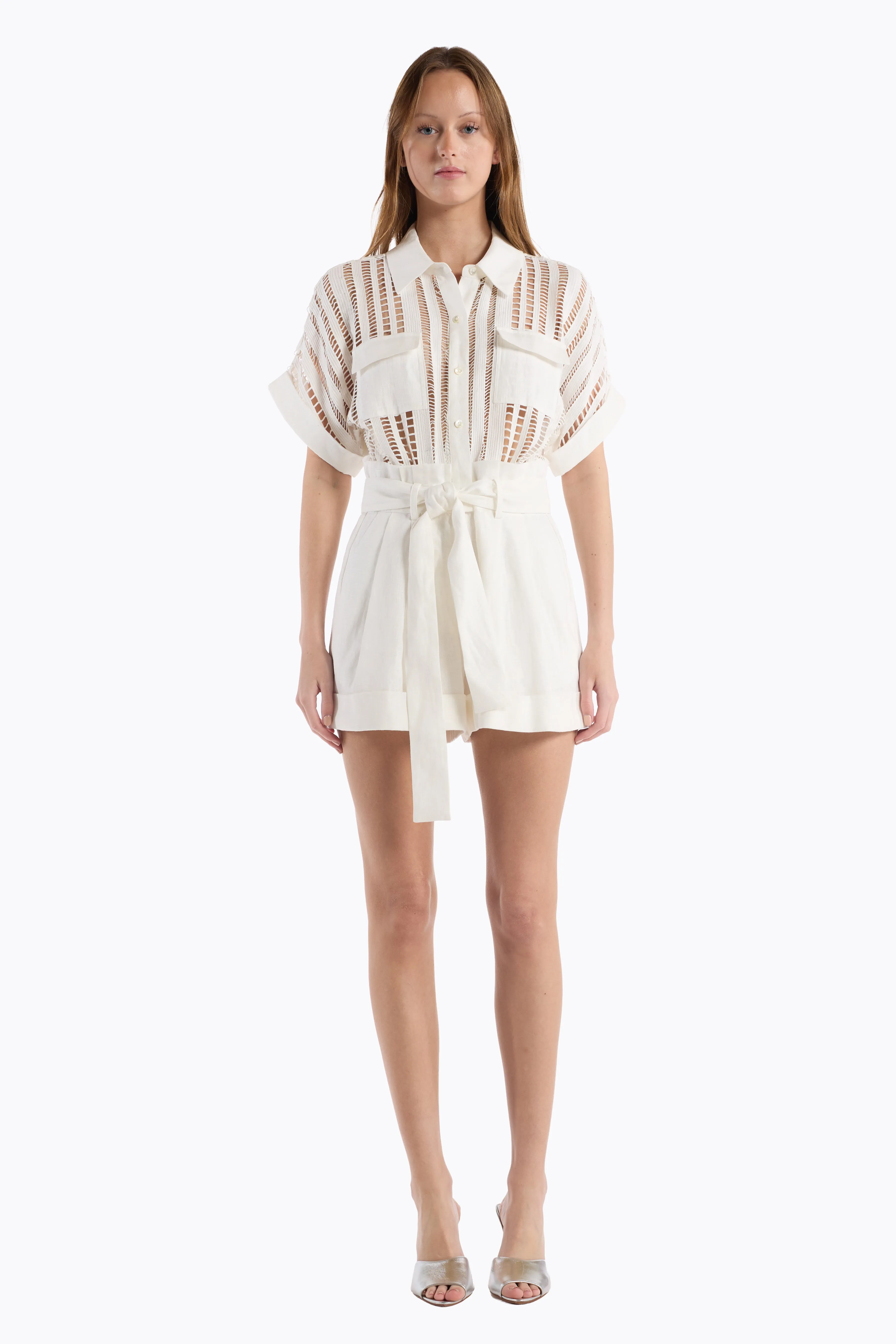 Madeleine Romper - White sold by Christy Lynn