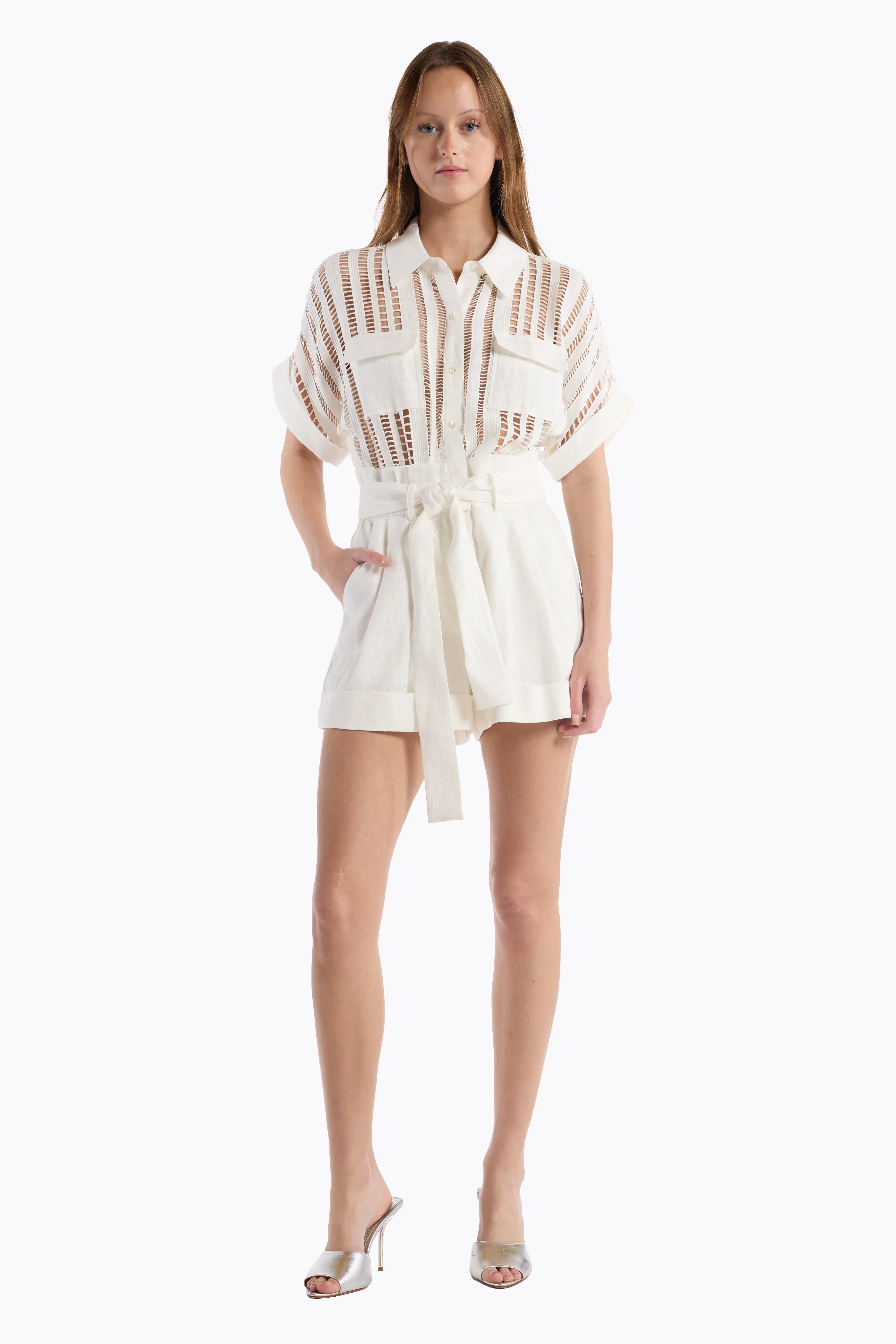 Madeleine Romper - White sold by Christy Lynn product image thumbnail 2