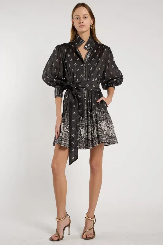 Emi Dress - Wildflower Black made by Christy Lynn