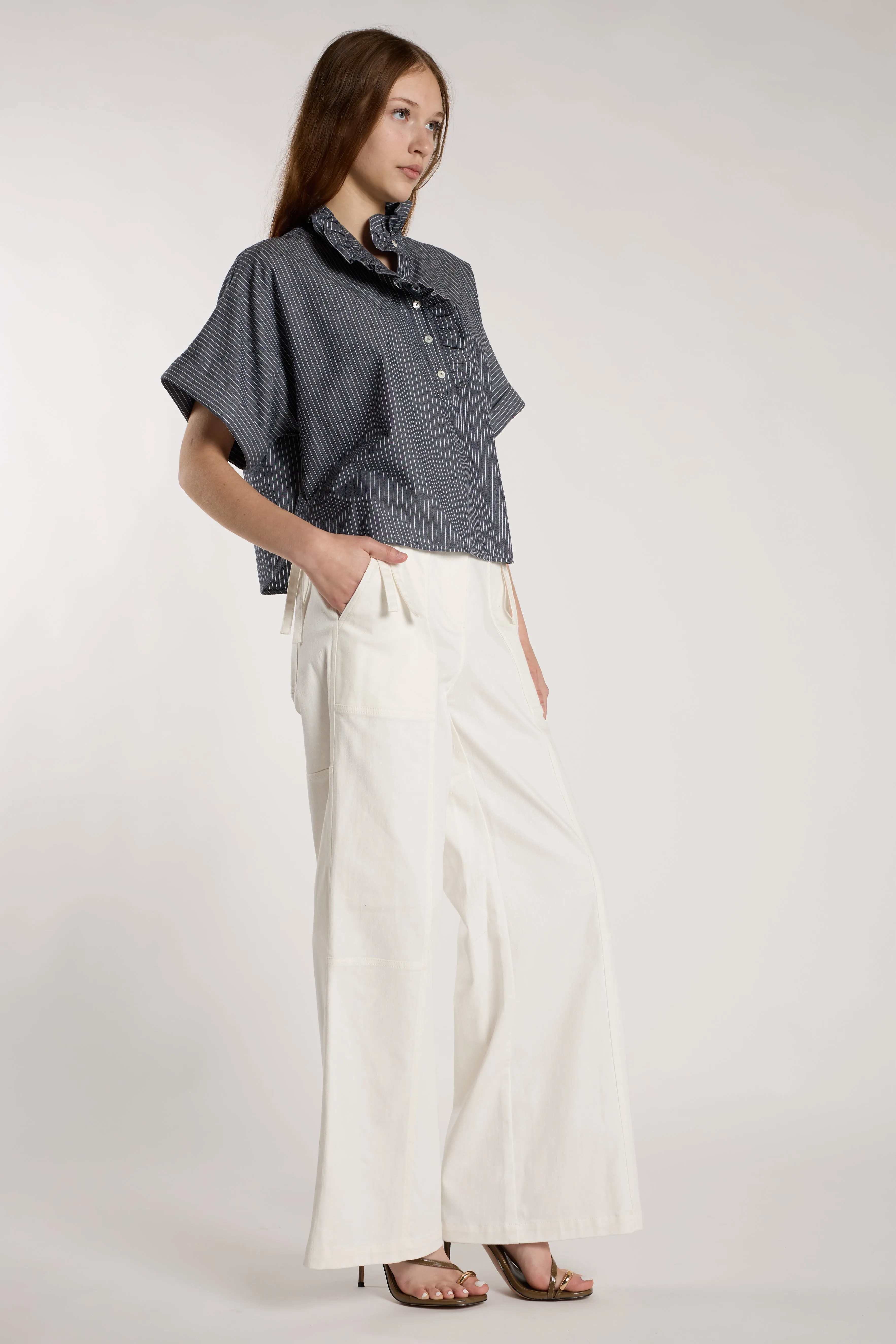 Mabel Top - Chambray Stripe sold by Christy Lynn product image thumbnail 2