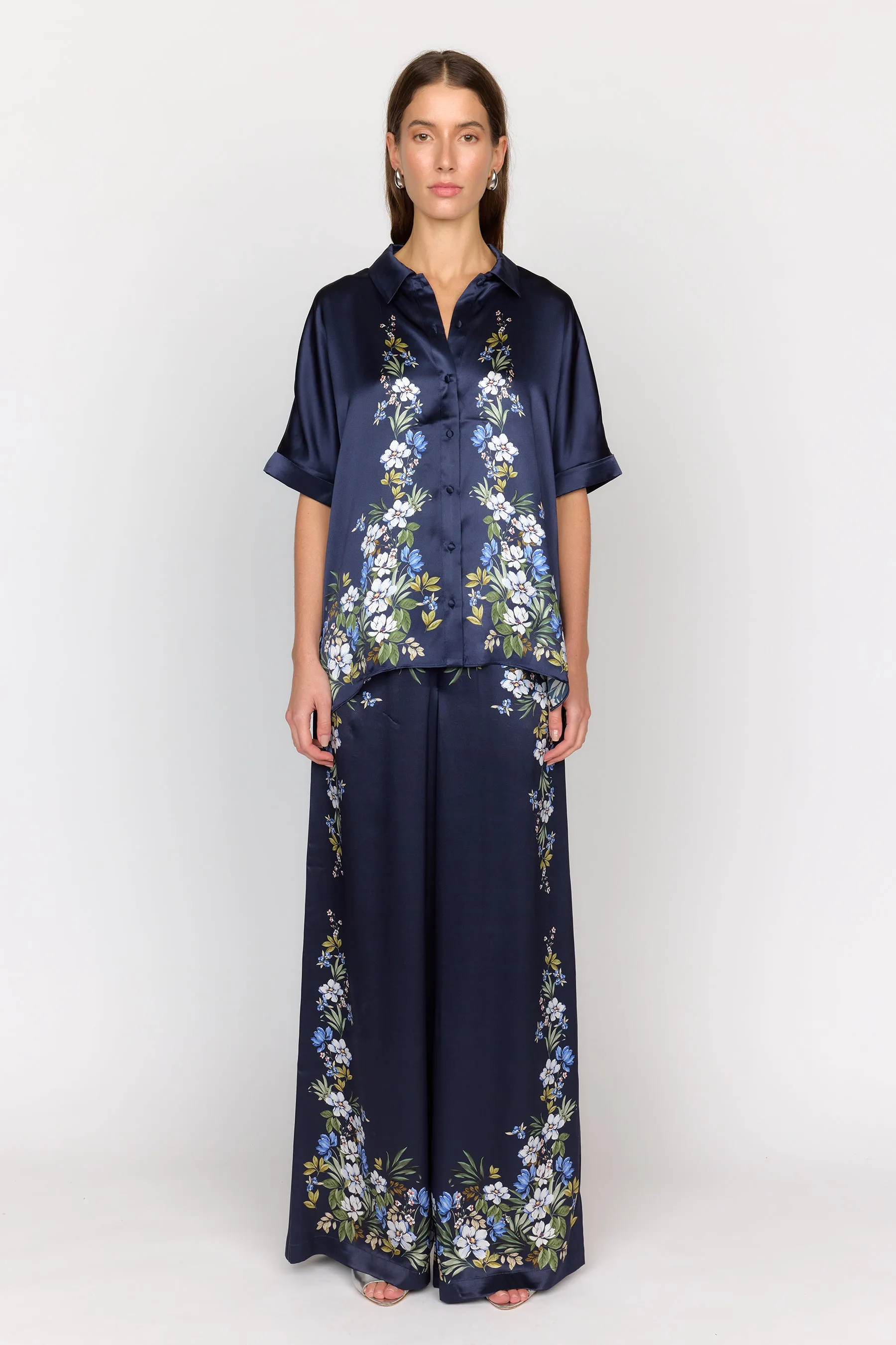 Jade Pant - Navy Trellis sold by Christy Lynn product image thumbnail 4