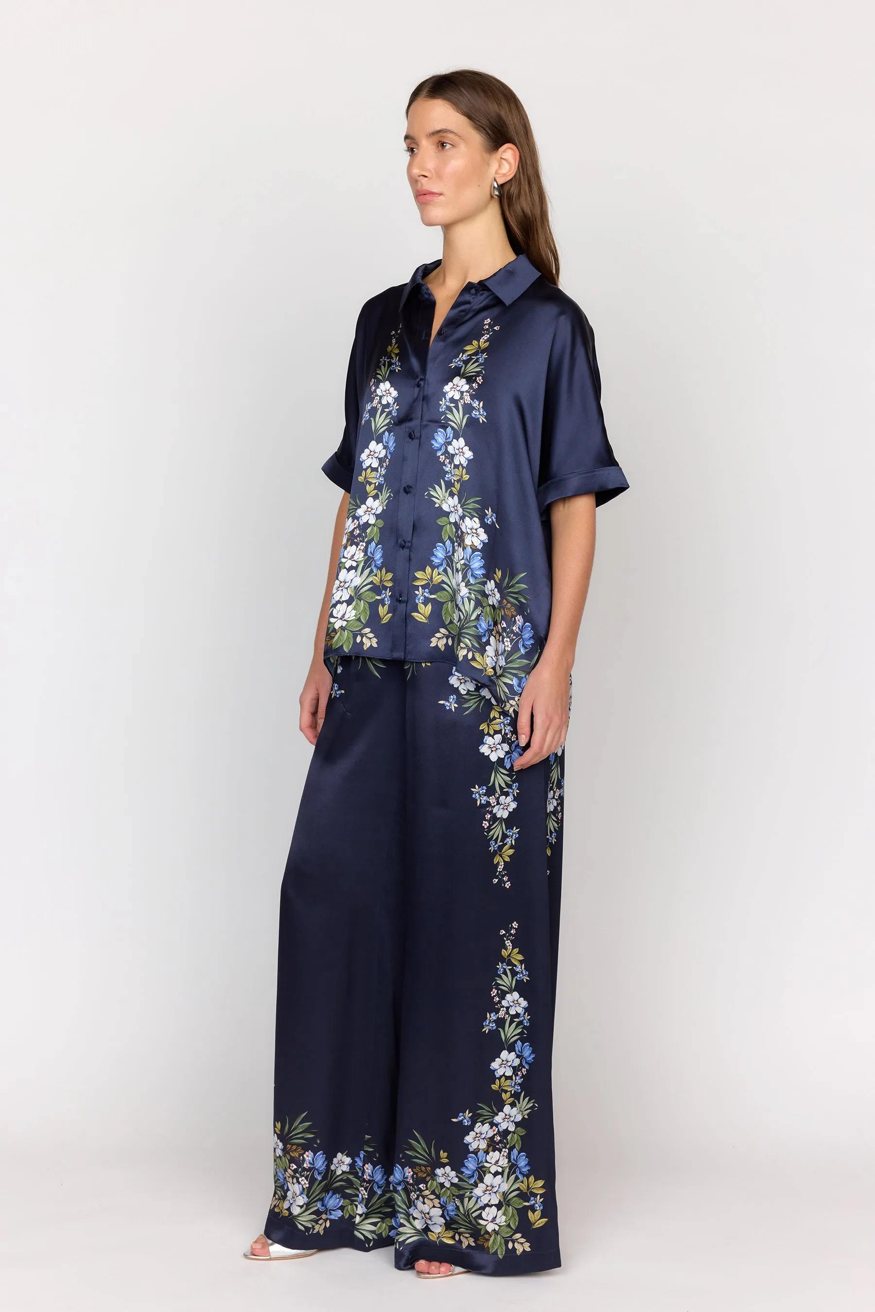 Jade Pant - Navy Trellis sold by Christy Lynn product image thumbnail 5