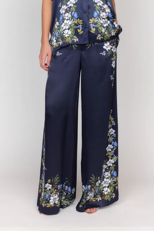 Jade Pant - Navy Trellis sold by Christy Lynn