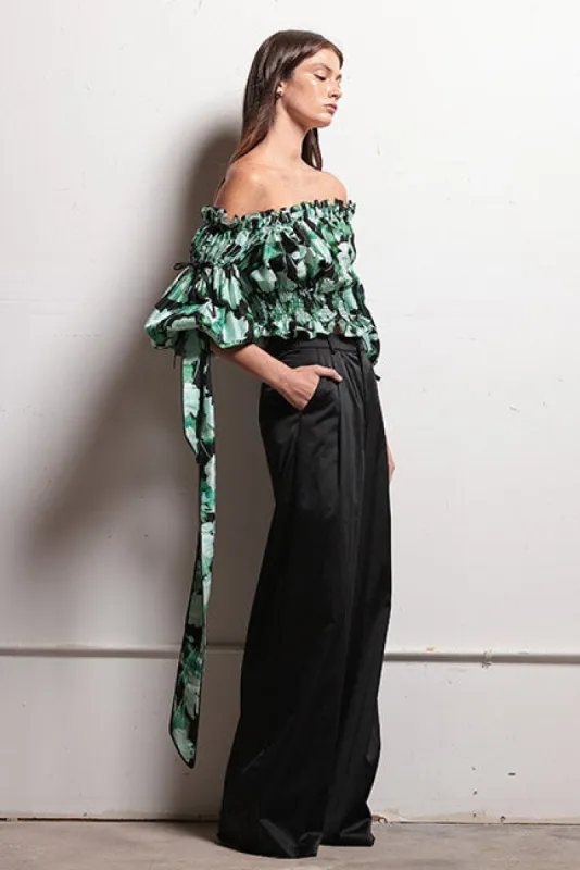 Regina Top - Mint Shadow Flower sold by Christy Lynn