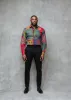 Chane Men's African Print Button-Up Shirt (New Harvest Multipattern) sold by D'iyanu