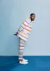 Hadjar Men's African Print Trousers (White Nautical Adire) sold by D'iyanu