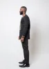 Karim Men's Embroidered Traditional Shirt (Black with Gold Embroidery) sold by D'iyanu