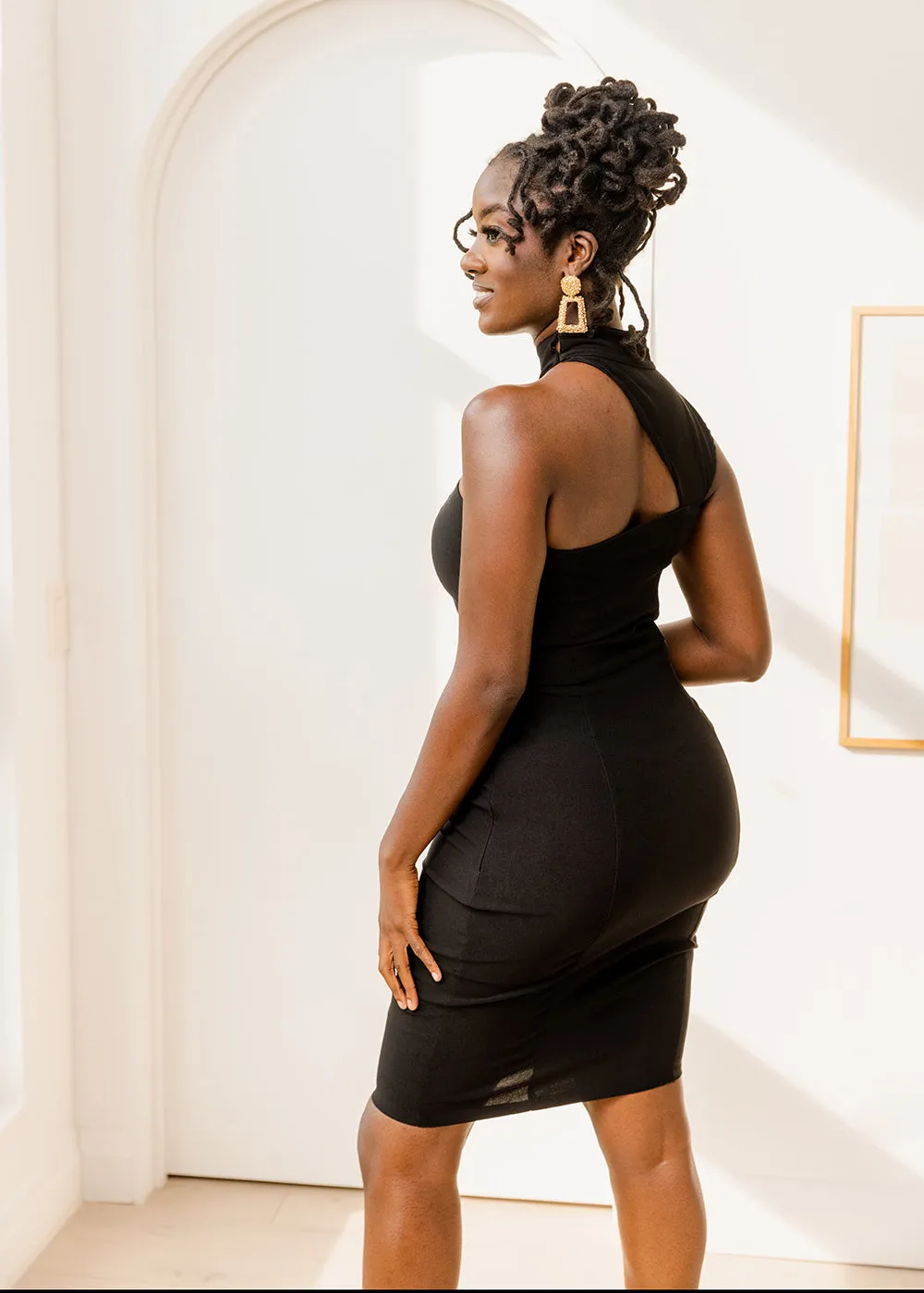 Amaka Women's Stretch Dress (Black) - Clearance sold by D'iyanu product image thumbnail 2