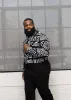 Chane Men's African Print Button-Up Shirt (Grayscale Tribal) sold by D'iyanu