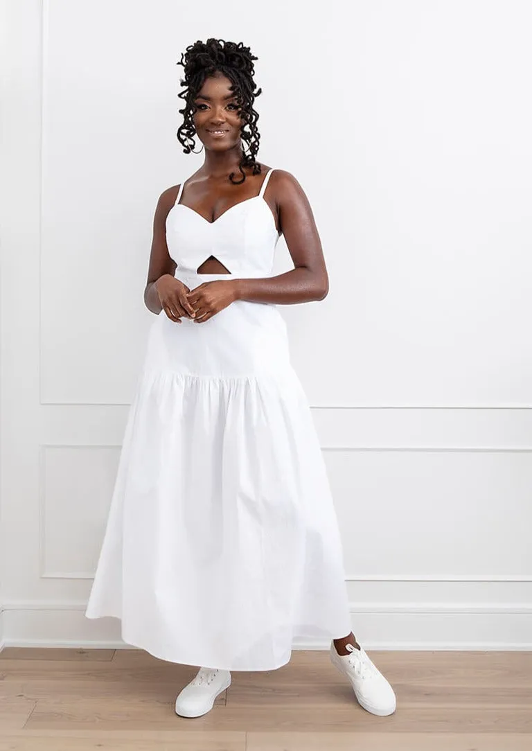 Kenyatta Women's African Print Maxi Dress (White) - Clearance sold by D'iyanu product image thumbnail 3