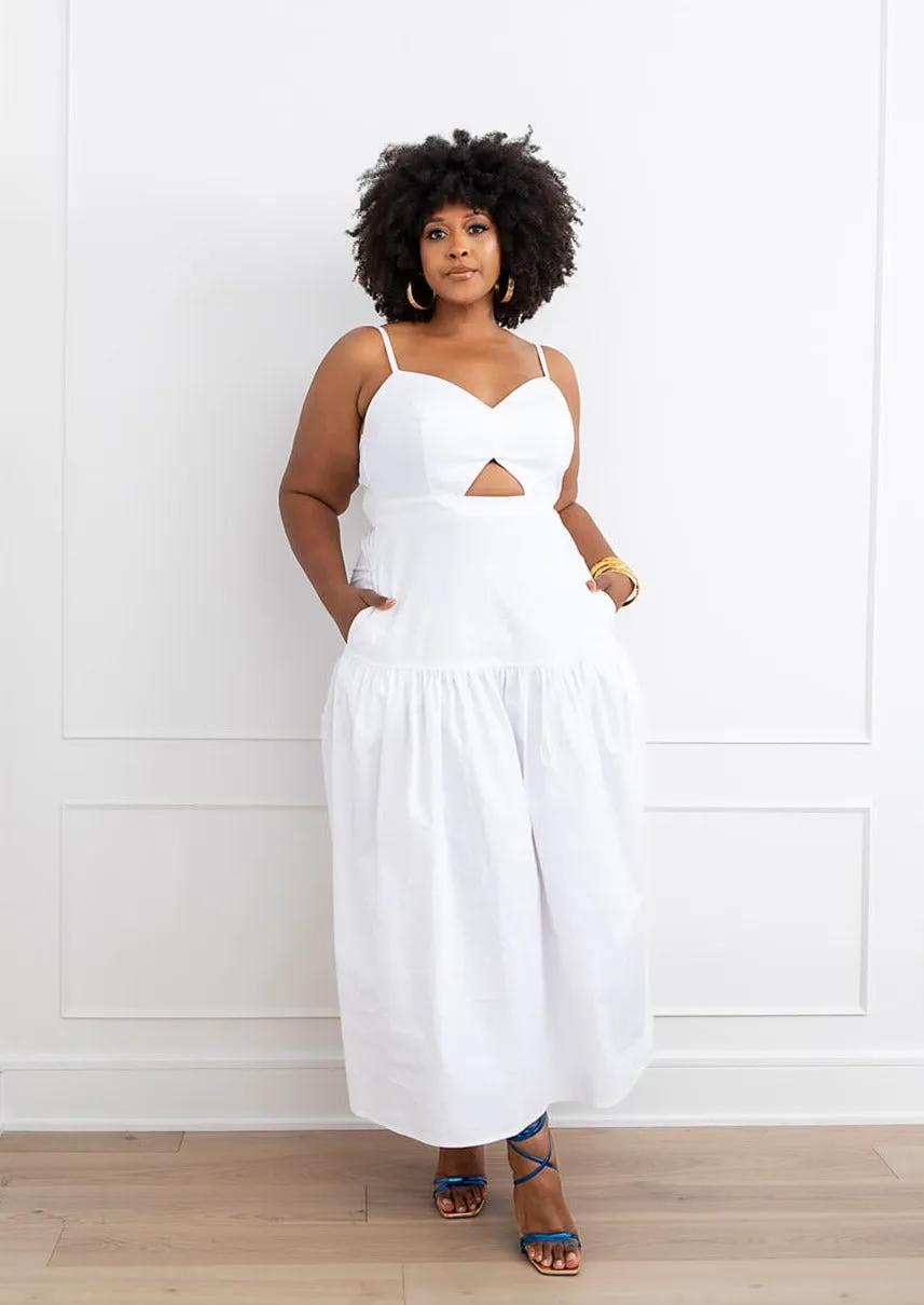 Kenyatta Women's African Print Maxi Dress (White) - Clearance sold by D'iyanu product image thumbnail 4