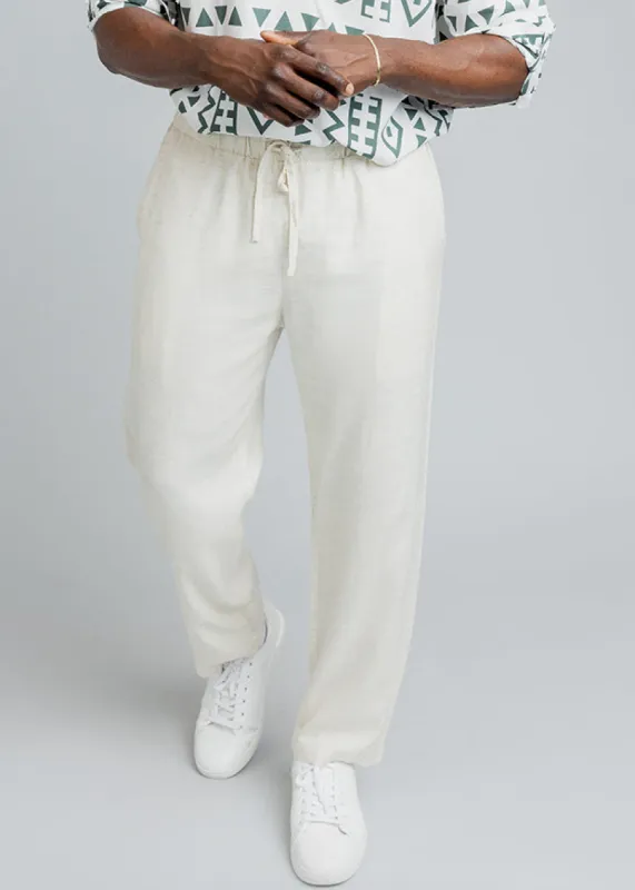Asan Men's Linen Blend Pants (Sand) sold by D'iyanu