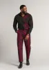 Abiade Men's African Print Button-Up Shirt (Black/Black Magenta Tribal) - Clearance sold by D'iyanu