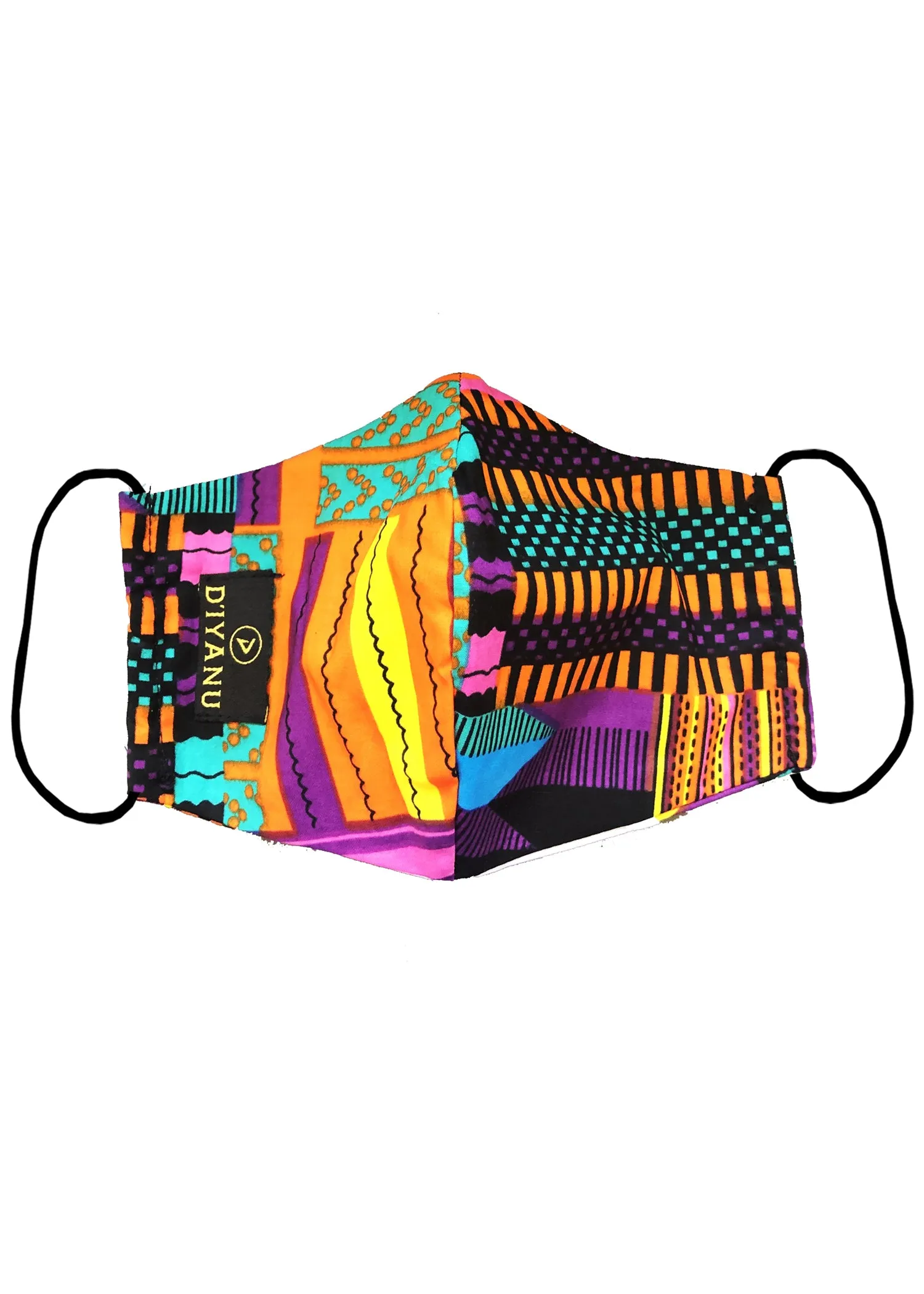 Dabo African Print 2 Layer Reusable Face Mask (Pink Purple Kente)-Clearance sold by D'iyanu product image thumbnail 2