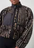 Sisi Women's African Print Teddy Fleece Jacket (Tan Tribal Lines) sold by D'iyanu