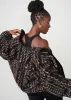 Sisi Women's African Print Teddy Fleece Jacket (Tan Tribal Lines) sold by D'iyanu