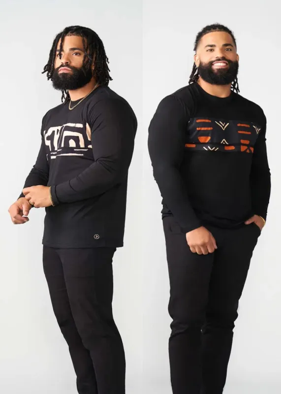 Ore Men's African Print Long Sleeve T-Shirt 2-Pack sold by D'iyanu