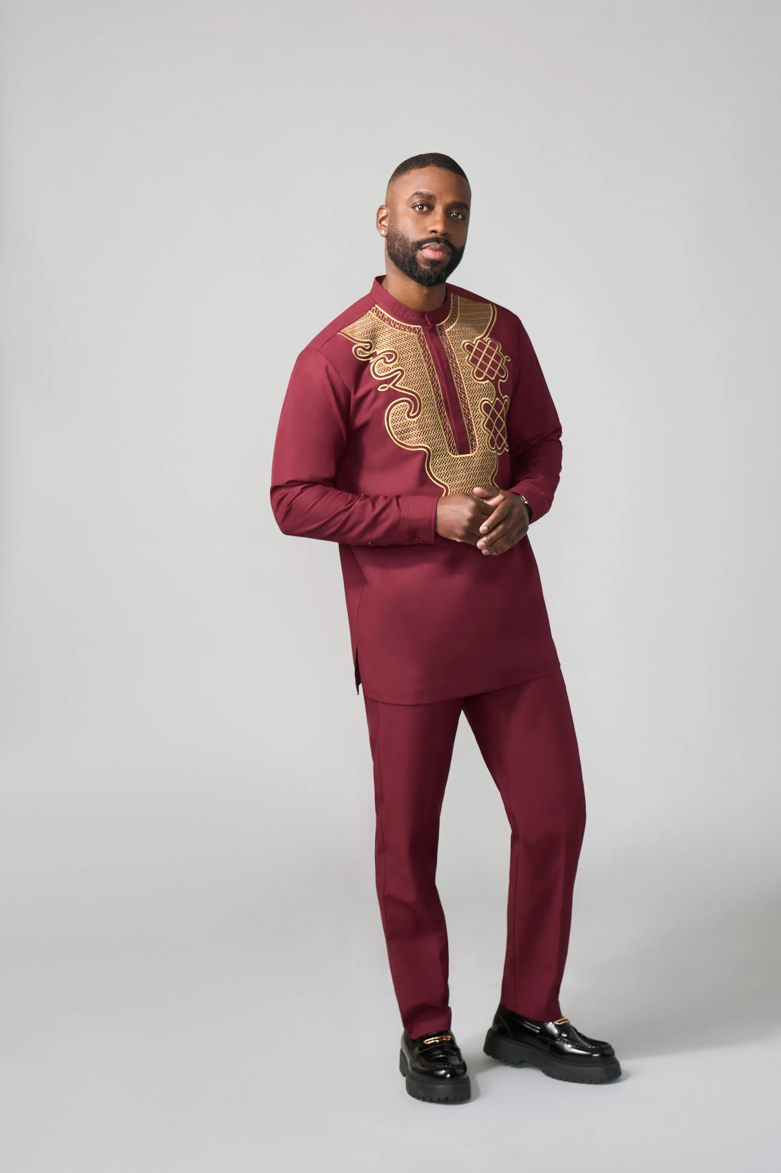 Davu Men's Traditional Pants (Maroon) sold by D'iyanu product image thumbnail 4