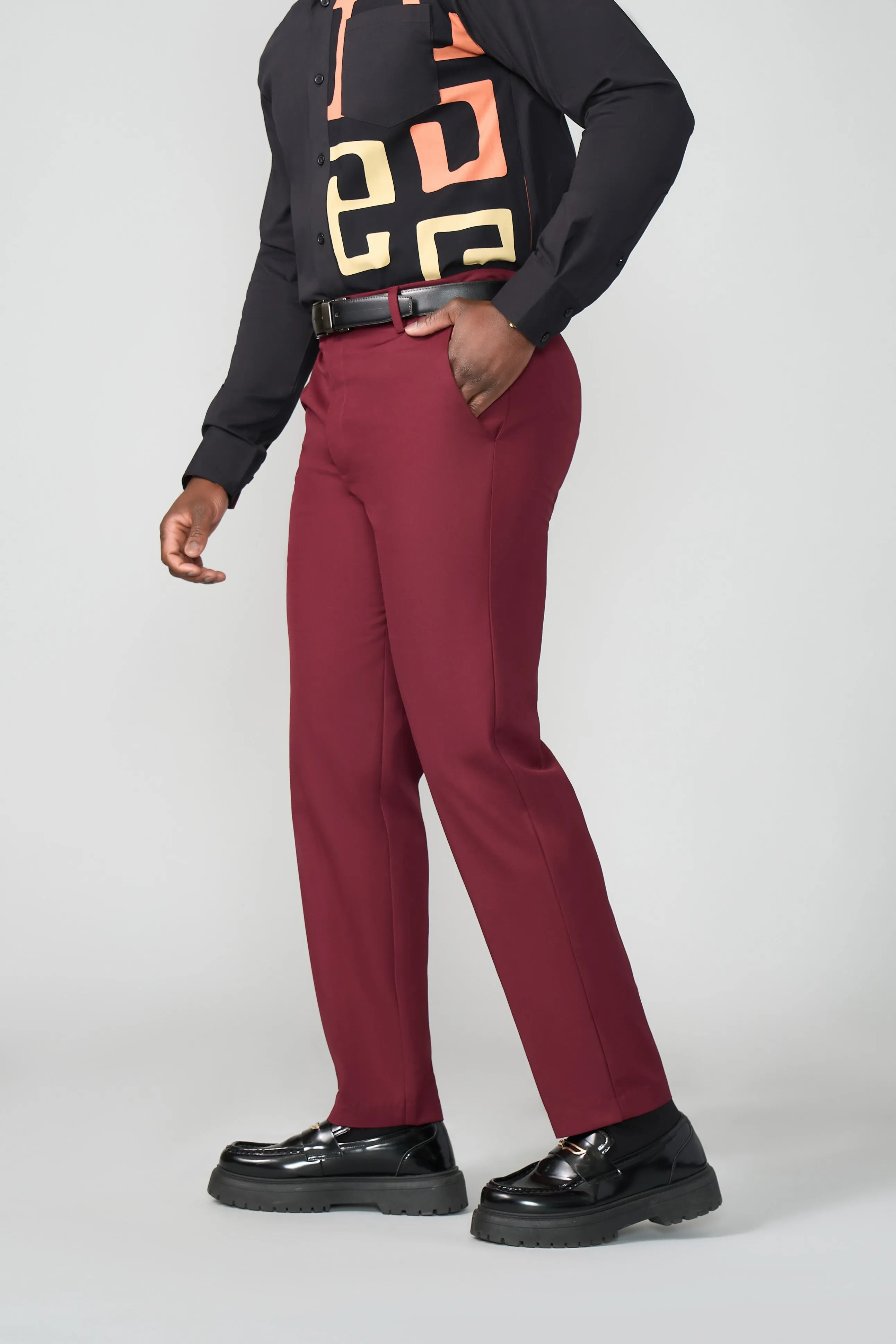 Davu Men's Traditional Pants (Maroon) sold by D'iyanu product image thumbnail 3