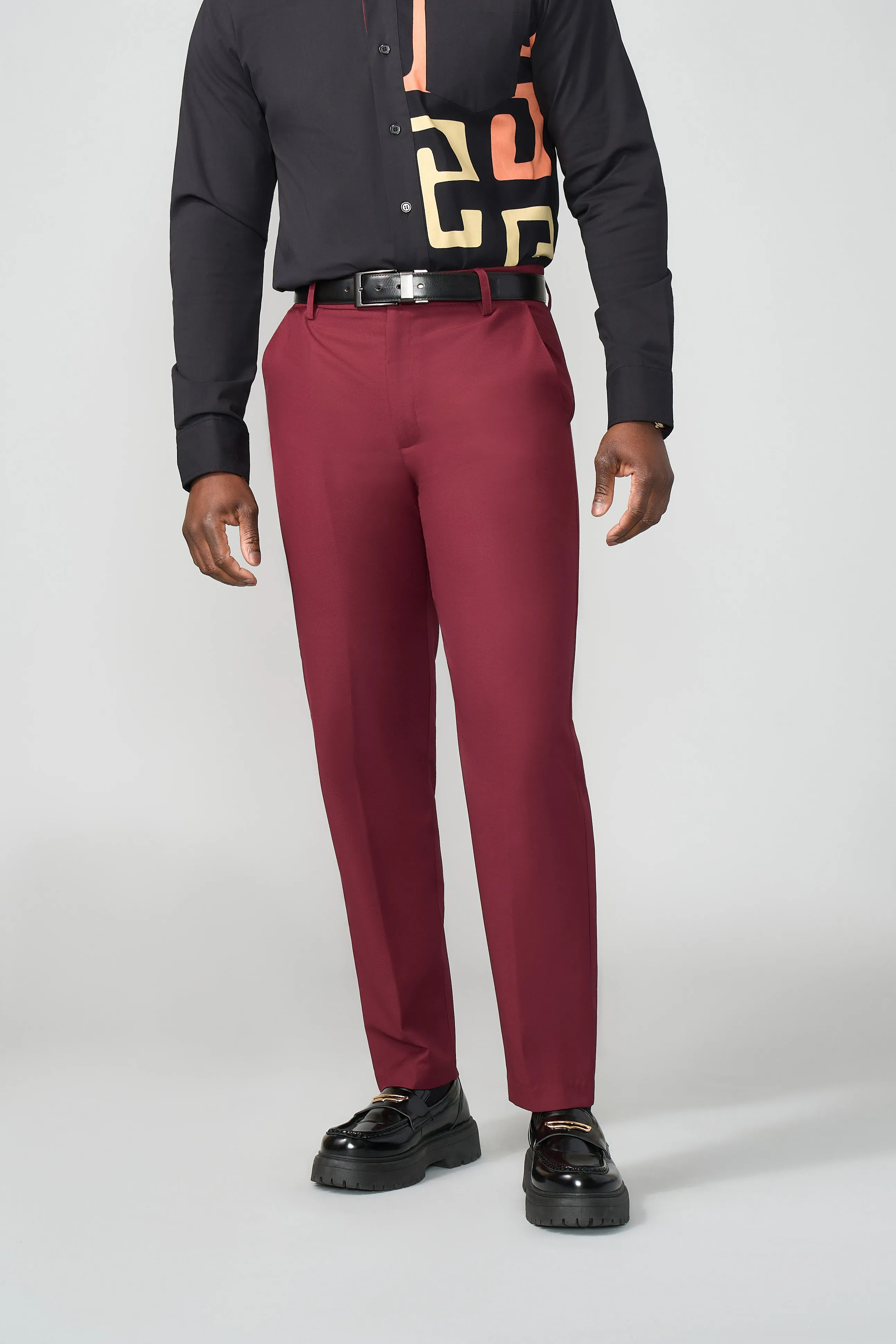Davu Men's Traditional Pants (Maroon) sold by D'iyanu