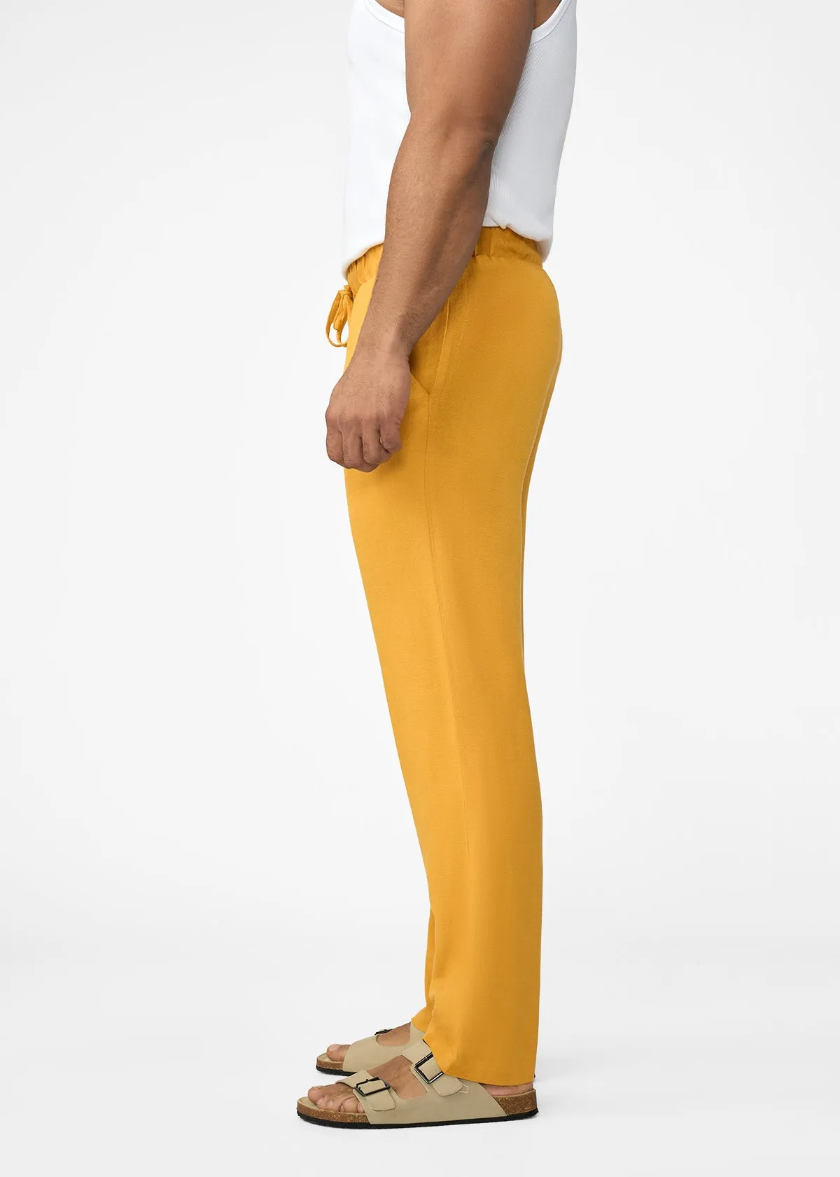 Asan Men's Linen Blend Pants (Gold) sold by D'iyanu product image thumbnail 5