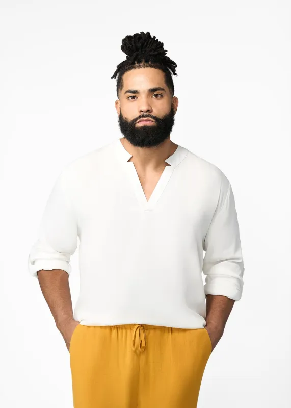 Ajisomo Men's African Tunic (White) sold by D'iyanu