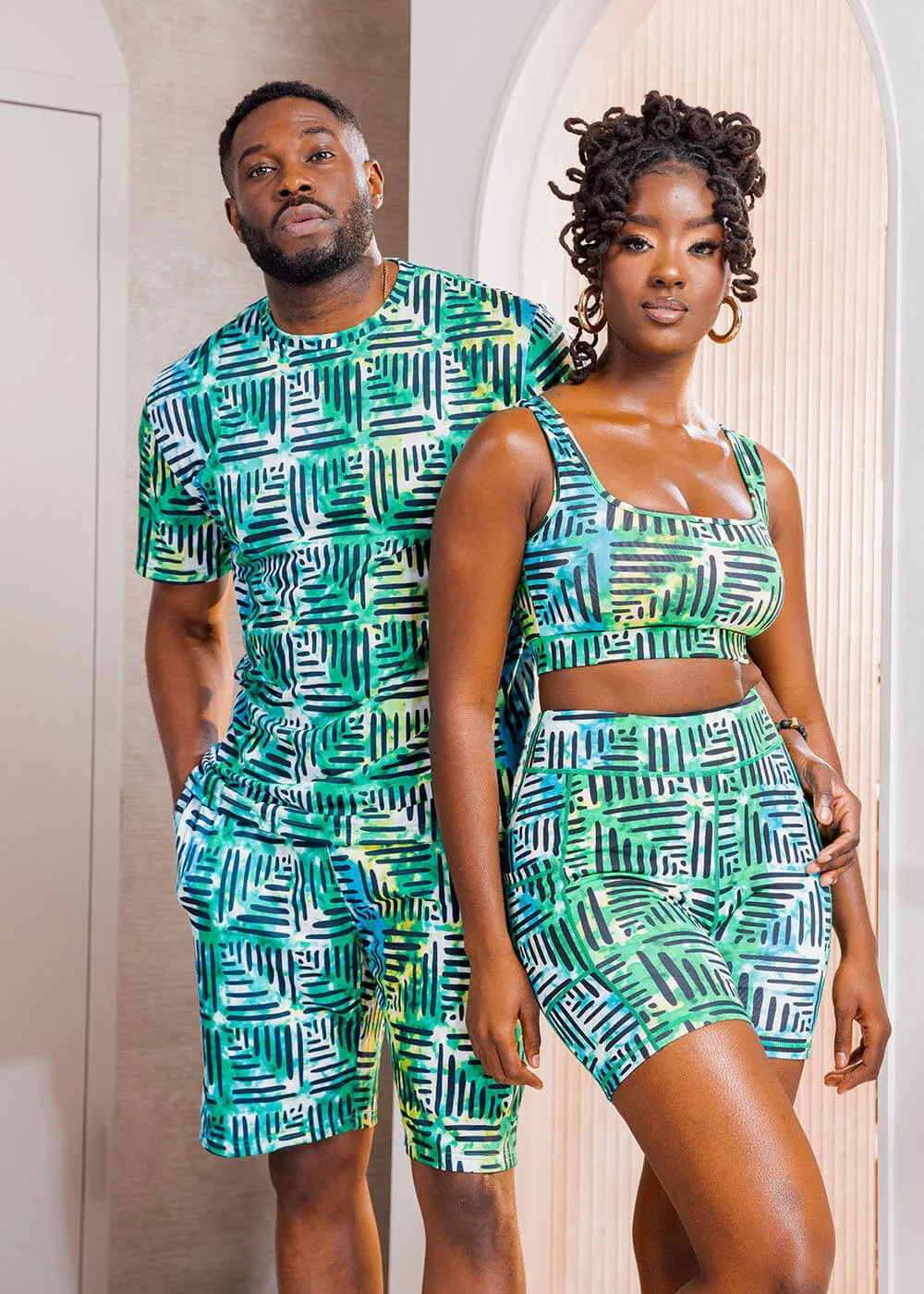 Edalo Men's African Print T-shirt (Marine Adire) - Clearance sold by D'iyanu product image thumbnail 4