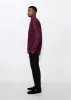 Jamal Mens African Print Mandarin Shirt (Plum Diamonds) sold by D'iyanu