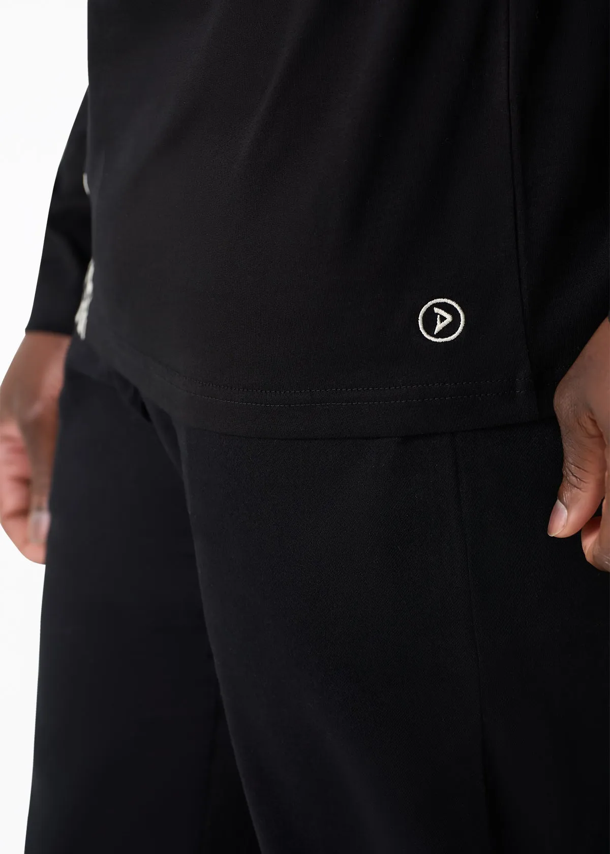 Addo Men's African Print Applique T-Shirt (Black Cream Tribal) sold by D'iyanu product image thumbnail 4