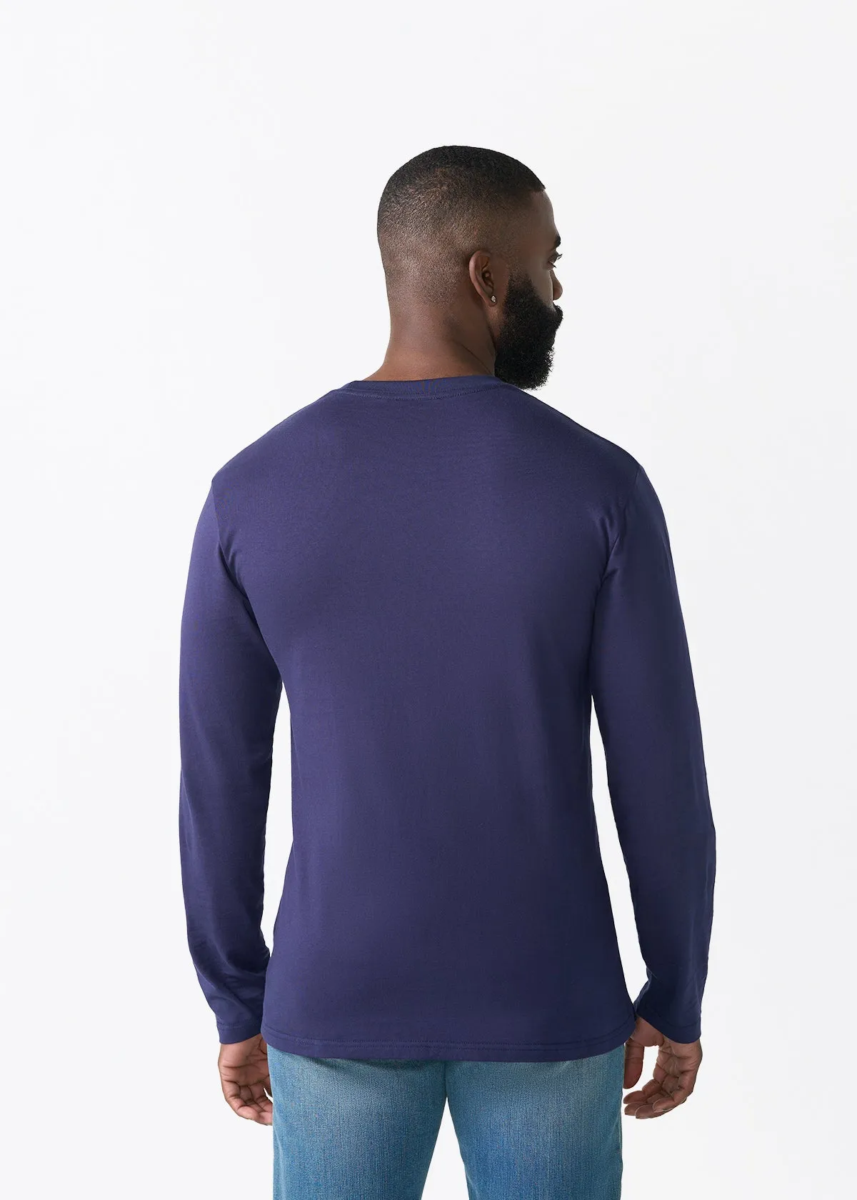 Addo Men's African Print Applique T-Shirt (Navy Tan Tribal) sold by D'iyanu product image thumbnail 3