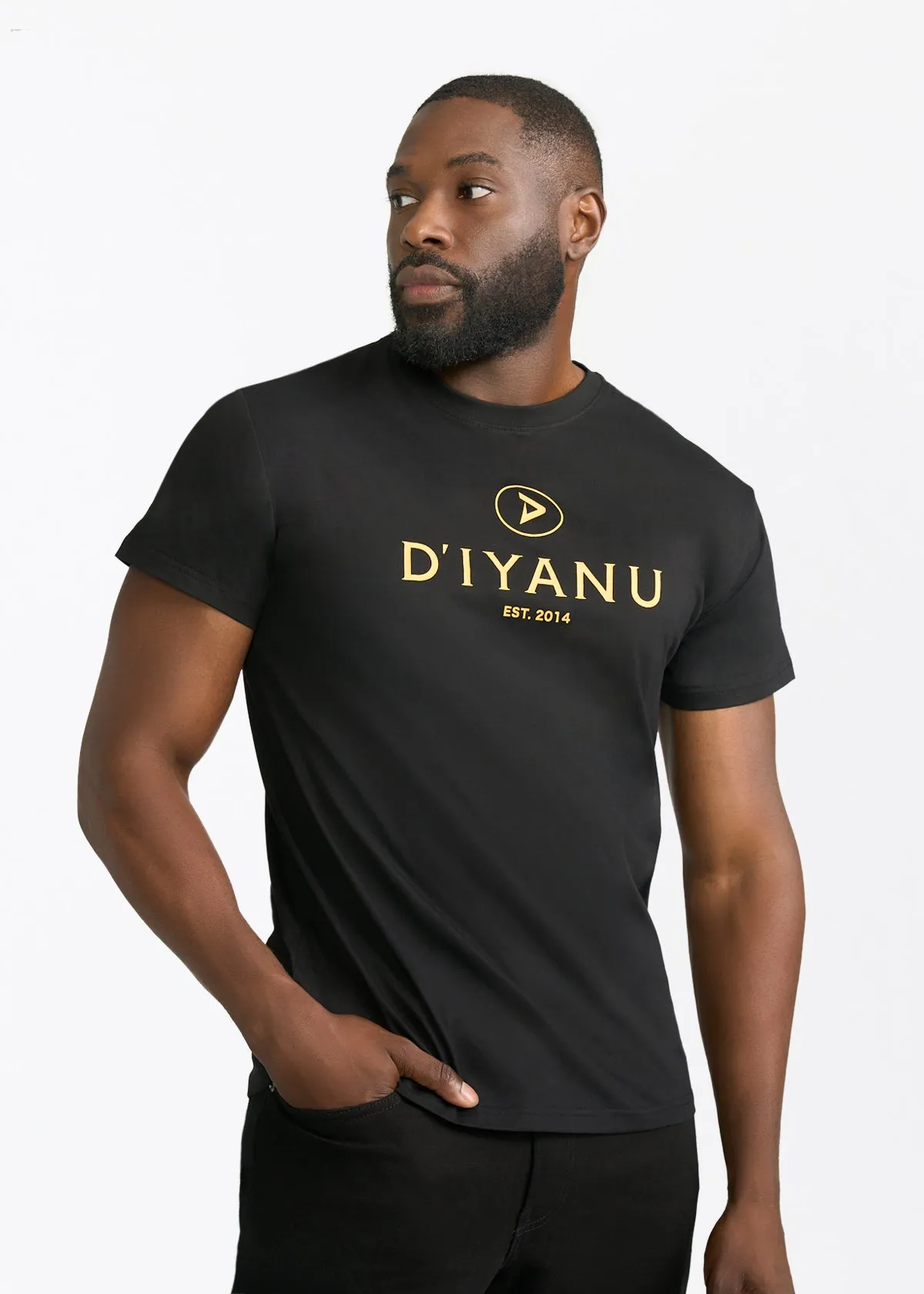 D'IYANU Brand T-Shirt (BLACK) sold by D'iyanu product image thumbnail 2