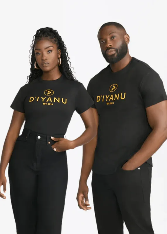 D'IYANU Brand Tee (BLACK) sold by D'iyanu