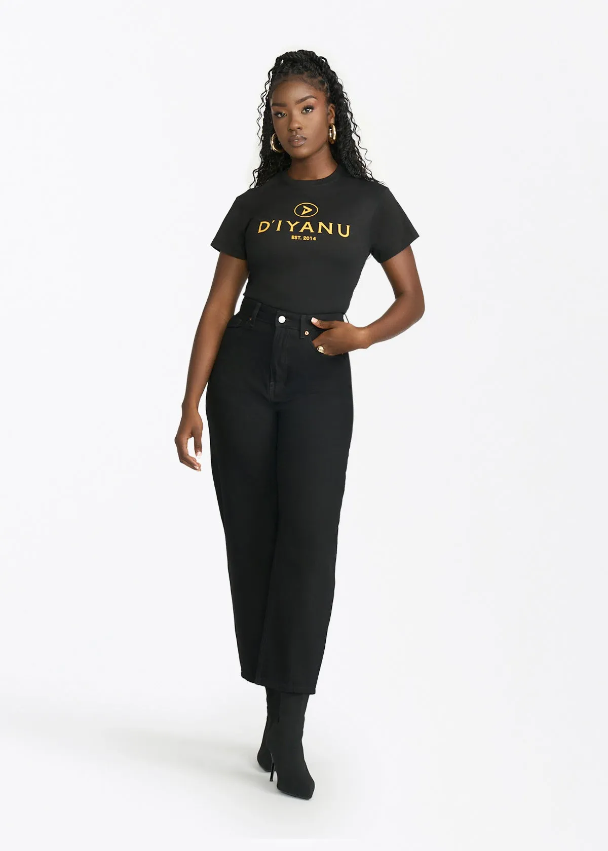 D'IYANU Brand T-Shirt (BLACK) sold by D'iyanu product image thumbnail 5