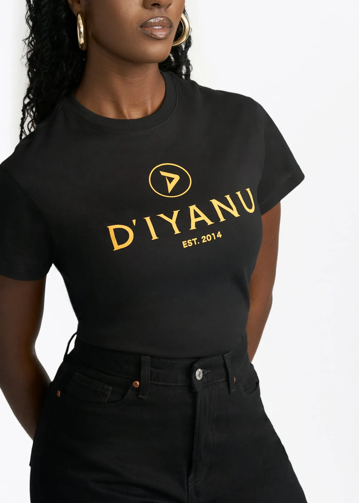 D'IYANU Brand T-Shirt (BLACK) sold by D'iyanu product image thumbnail 3