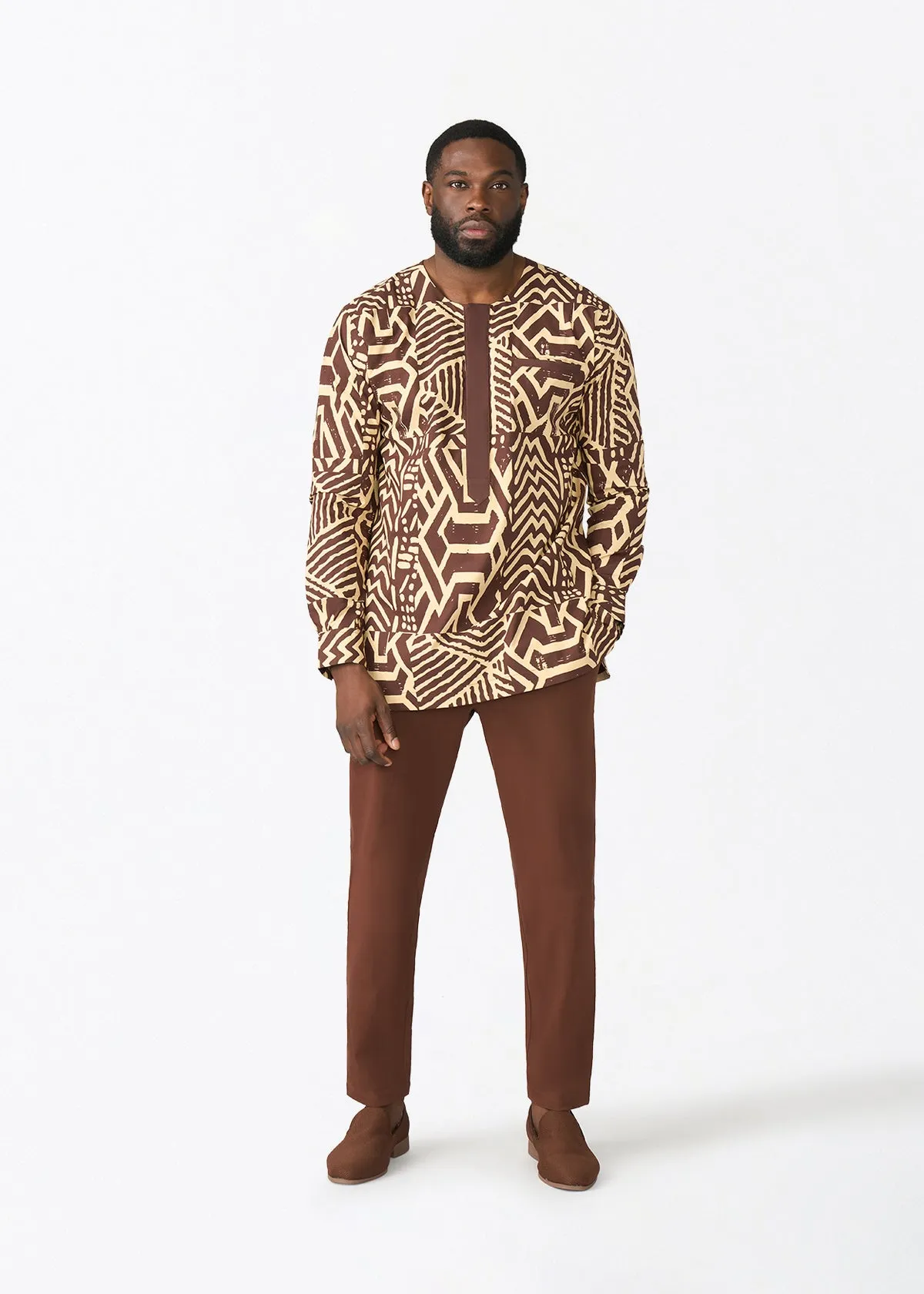 Tumaini Men's Pants (Brown) sold by D'iyanu product image thumbnail 4