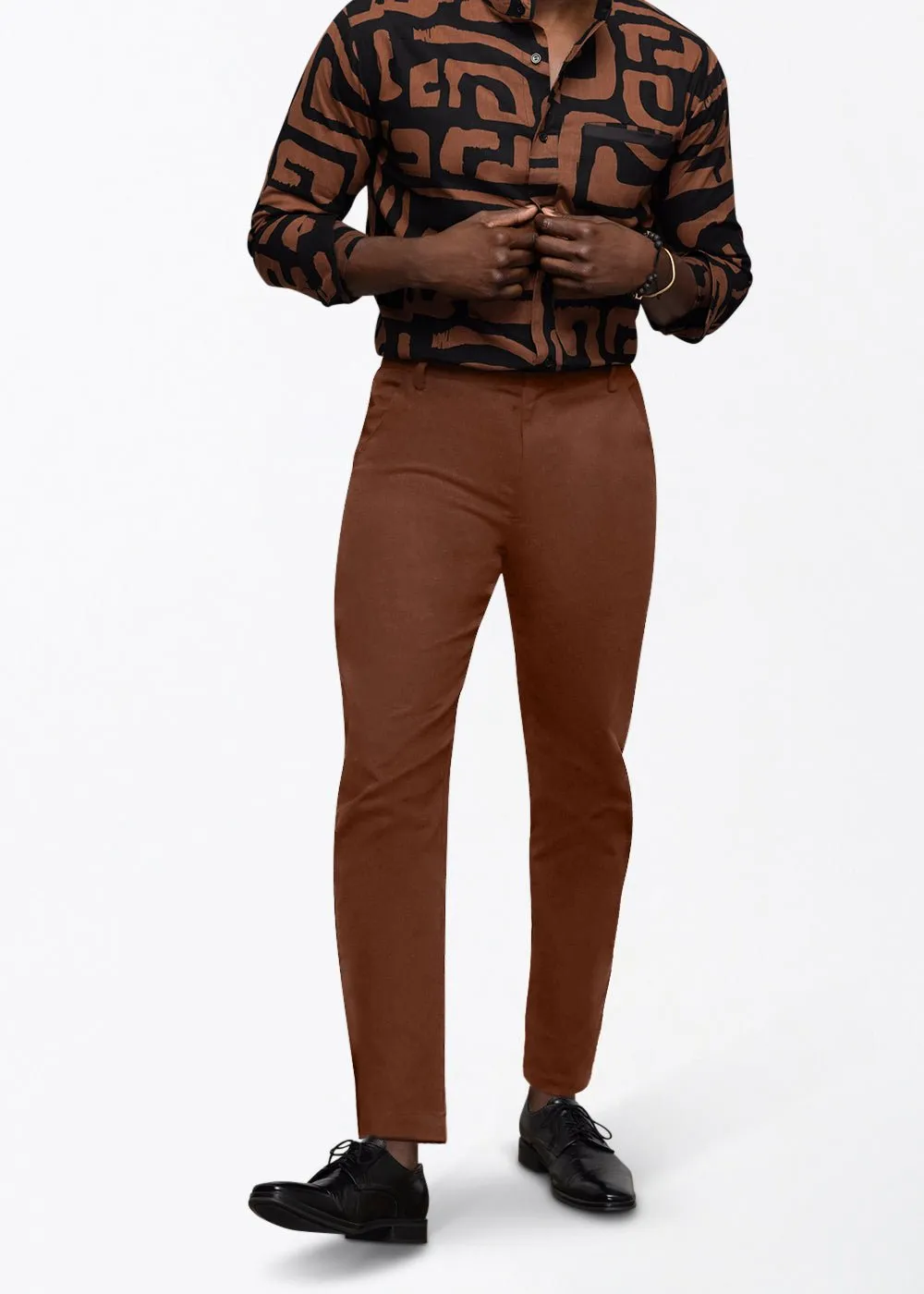 Tumaini Men's Pants (Brown) sold by D'iyanu