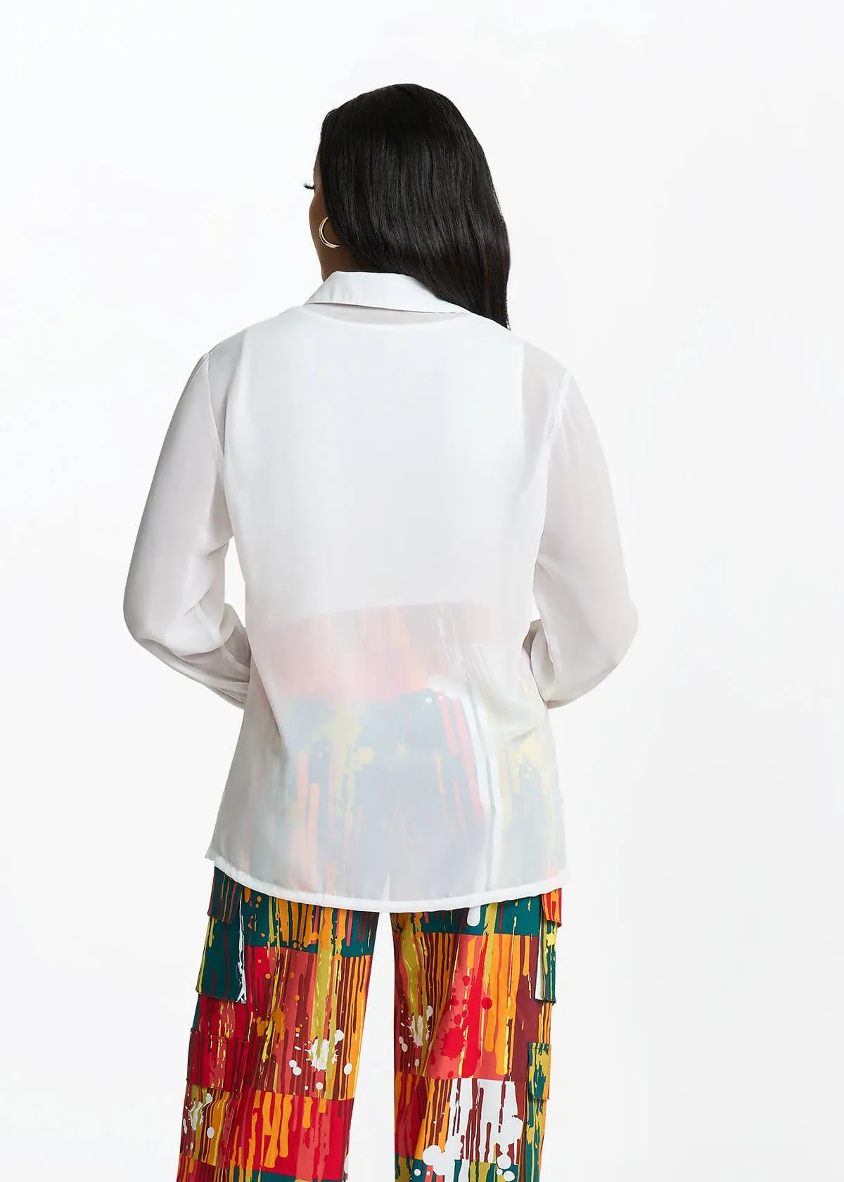 Nyala Women's Sheer Blouse sold by D'iyanu product image thumbnail 5