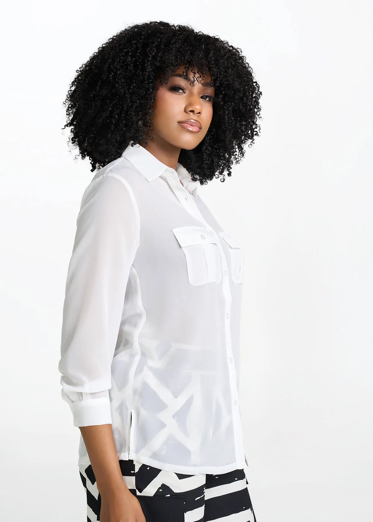 Nyala Women's Sheer Blouse sold by D'iyanu product image thumbnail 3