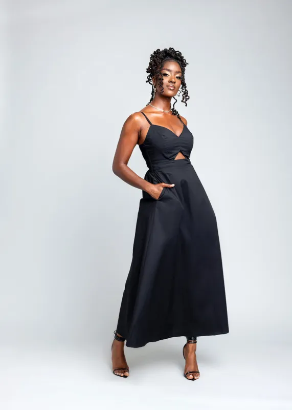 Anjiola Women's Maxi Dress (Black) sold by D'iyanu