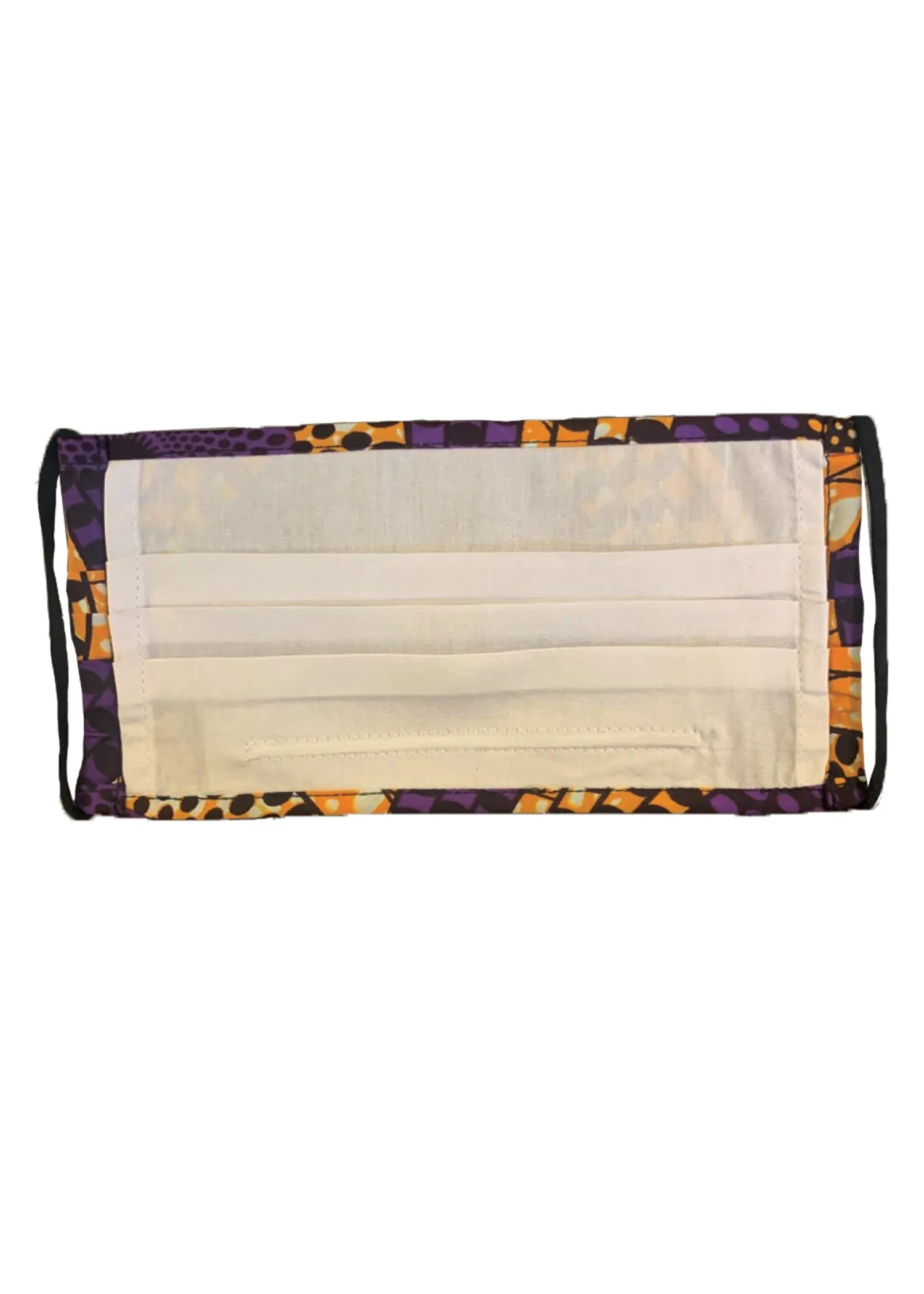 Uzo African Print 2 Layer Reusable Face Mask (Gold Purple Circles)-Clearance sold by D'iyanu product image thumbnail 4