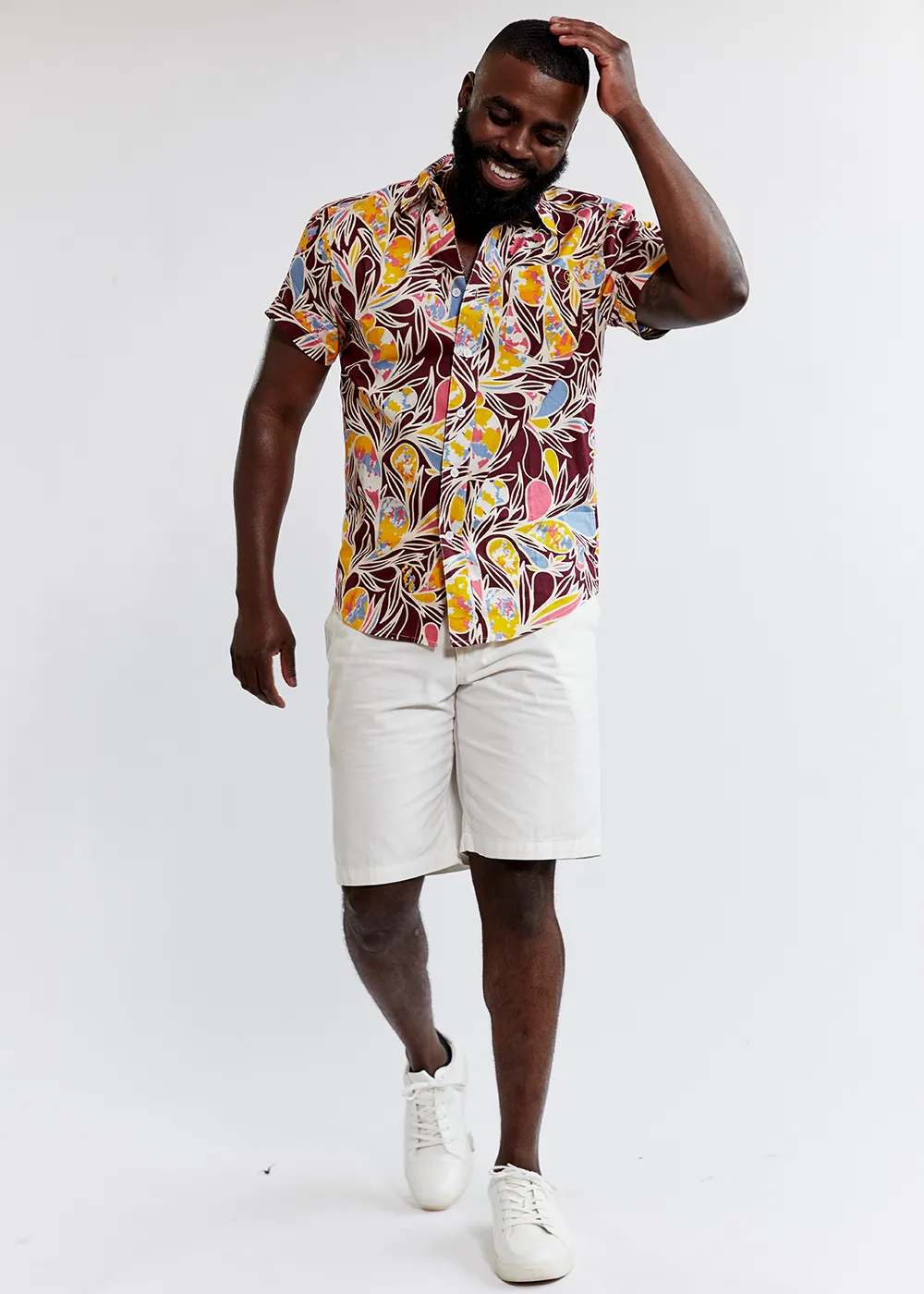 Keyon African Print Button-Up Shirt (Tropical Paisley) - Final Sale sold by D'iyanu product image thumbnail 4