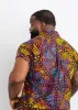Keyon African Print Button-Up Shirt (Sunset Adire) - Clearance sold by D'iyanu