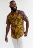 Keyon African Print Button-Up Shirt (Sunset Adire) - Clearance sold by D'iyanu